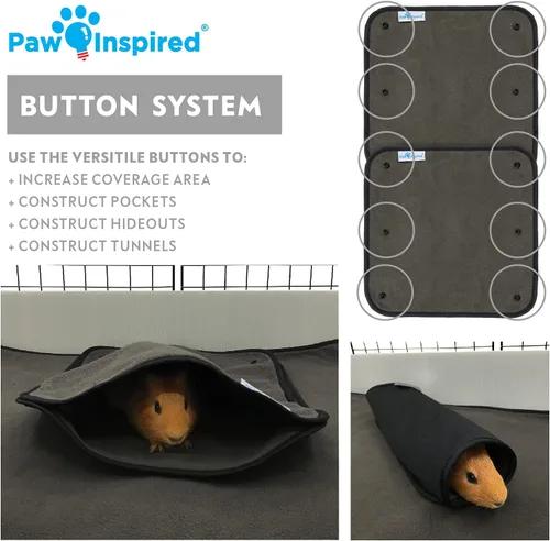 Vista 3 de Paw Inspired Forro lavable para jaula de conejillo de indias, ropa de cama de forro polar para conejillos de indias, hurones, conejos, hámsters