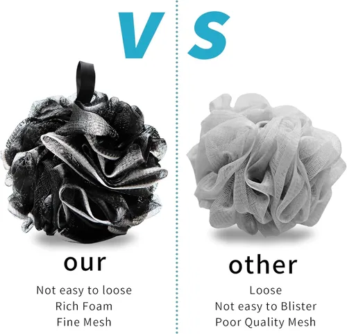 Vista 3 de Carrie Joe Esponja de lufa de malla suave para ducha para lavado corporal, esponja de baño, exfoliante corporal para mujeres y hombres, accesorios