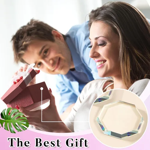 Vista 6 de Seajan 2 piezas de azulejos de vidrio transparente pisapapeles bloque decorativo para decoración del hogar, manualidades, proyectos, adornos libro