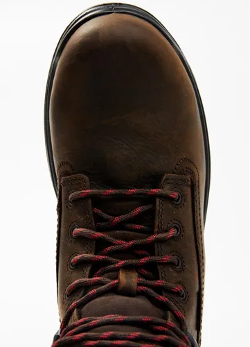 Vista 2 de ARIAT Botas de trabajo impermeables Turbo de 8 pulgadas con punta de carbono para hombre, Carbon Marrón intenso