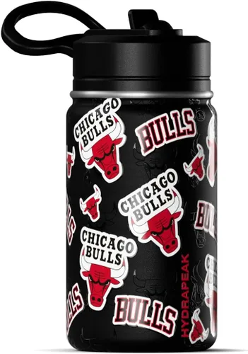 Vista 23 de Hydrapeak x NBA Botella de agua mini de 14 onzas oficialmente licenciada de los Atlanta Hawks para niños con tapa con popote y asa, reutilizable