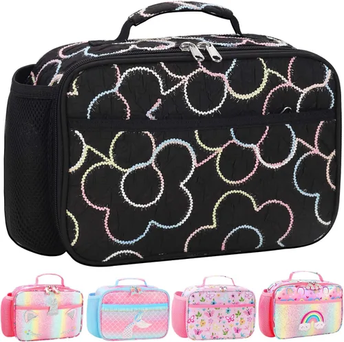 Vista 44 de RHCPFOVR Lonchera para niños – Lonchera aislada para niños y niñas, bolsa de almuerzo lavable y lonchera reutilizable para preescolar a prueba