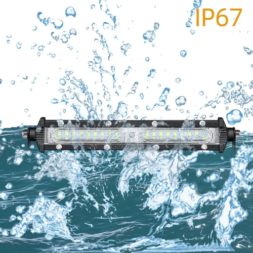 Vista 5 de STDYSUN - Barra de luces LED antiniebla de conducción todoterreno ultra delgada de una sola fila, 2 piezas de 17.8 cm, impermeables, luces