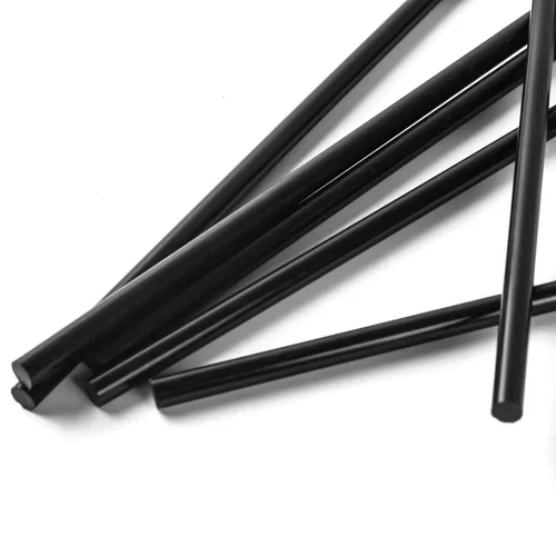 Vista 5 de Varilla redonda de plástico de copolímero de acetal de 6 mm de diámetro, 20 cm de longitud - Color negro - Paquete de 6 (6mm×20cm, 6)
