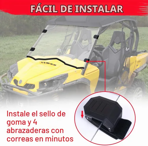 Vista 6 de StarknightMT Parabrisas completo Commander 2011-2020, parabrisas delantero UTV compatible con Can Am Commander 800 y Commander1000 2011 2012 2013