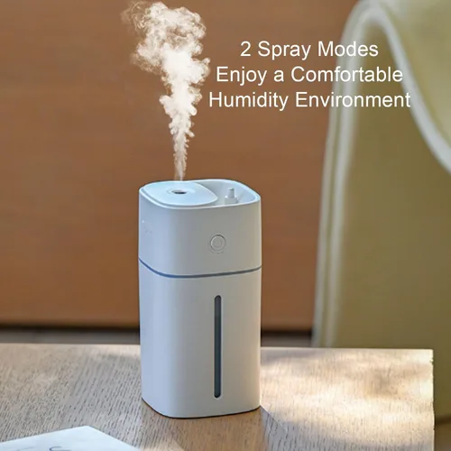 Vista 5 de Diydeg Mini Humidifier, Small Portable Usb Powered Top Fill Humidifiers, Safety Quiet Cool Mist Air Diffuser with 0.35L Tank, Night Light for Car