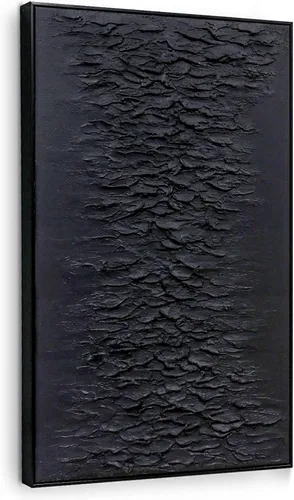 Vista 10 de Zessonic Arte de Pared 3D con Textura Grande Conjunto Neutro de 3-24"x36" Pinturas de Lienzo Abstractas Pintadas a Mano Enmarcadas Marrones