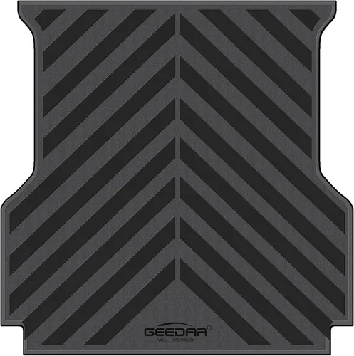 Vista 15 de GEEDAR Alfombrilla de Goma para Cama de Servicio Pesado para Chevy Silverado/GMC Sierra 1500 2019-2026, Accesorios para Cama de Vehículo de 5'8