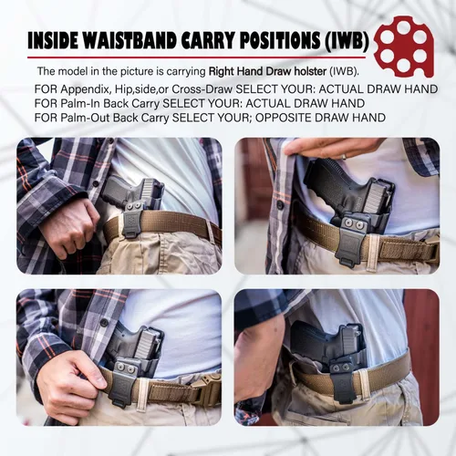 Vista 4 de M&P M2.0 4 & 4.25" IWB KYDEX Holster Fit Smith & Wesson M&P 9mm.40 M2.0 4 & 4.25" Barrel Pistol, Inside Waistband Concealed Carry, Adjustable Cant &