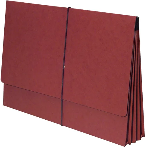 Cartera expandible para todo el estado, tamaño legal con expansión Redrope de 3 1/2 pulgadas, cierre de lazo elástico, 25 por caja