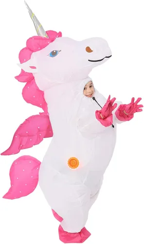 Vista 3 de Halloween Winged Unicorn Costume, Inflatable, Child Size 7-12, Face Out Breathable