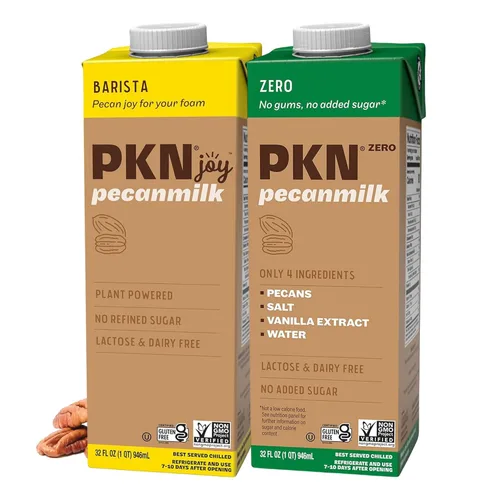 Vista 9 de PKN - Leche de nuez a base de plantas, sabor original, 32 onzas líquidas (paquete de 6), sin lácteos y gluten, vegana, sin OMG, leche vegetal alta