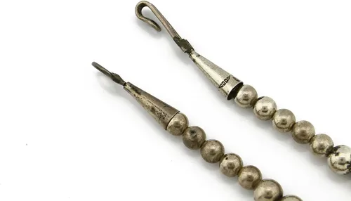 Vista 5 de Navajo - Collar de turquesa con diamantes azules de plata 925 hecho a mano, turquesa