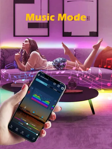 Vista 3 de Controlador USB Bluetooth Pixel 5V WS2812B SK6812 RGB LED Strip BT SPI MIC MIC Control remoto (USB con control remoto)