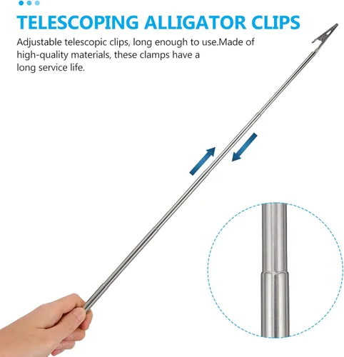 Vista 8 de DOITOOL Pinzas de cocodrilo de acero inoxidable, pinzas telescópicas de cocodrilo, abrazaderas de cocodrilo de alambre de metal, abrazaderas
