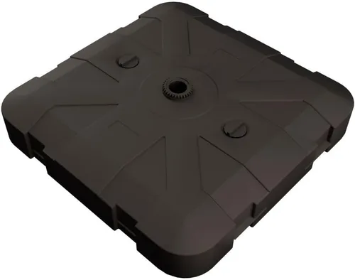 Midtown Umbrellas La base suprema se puede rellenar hasta 400 libras para sombrillas de patio al aire libre con desplazamiento en voladizo - negro