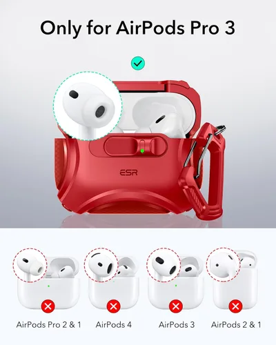 Vista 2 de ESR Funda para AirPods Pro 3 (2025), compatible con Airpods Pro de 3ª generación (cable USB-C), MagSafe sin esfuerzo, bloqueo a prueba de caídas