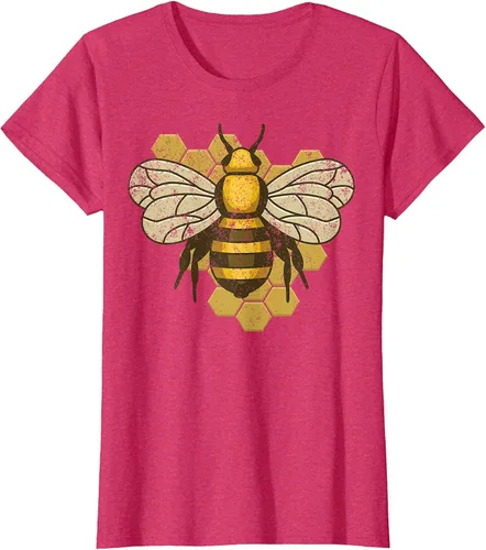 Vista 51 de Retro Beekeeper Beekeeper Honey Bumblebee Vintage Saves Bees T-Shirt Asphalt Grey