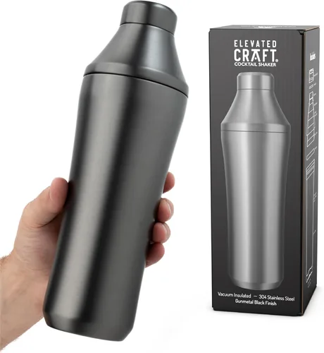 Vista 9 de Elevated Craft Coctelera Híbrida de Cóctel - Coctelera de Cóctel de Acero Inoxidable Cobreado con Aislamiento al Vacío Premium - Sistema de Medición