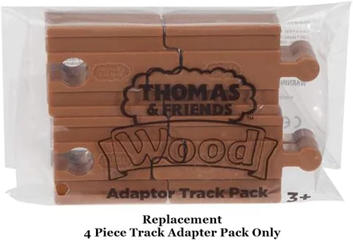 Vista 6 de Piezas de repuesto para juegos de trenes de madera de Thomas and Friends - FHM74 ~ Funciona con muchos juegos ~ Paquete de adaptadores de riel de 4