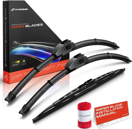 Vista 57 de A-Premium Juego de 3 limpiaparabrisas con indicador de desgaste y toalla, compatible con Dodge Nitro 2007-2011, juego de escobillas