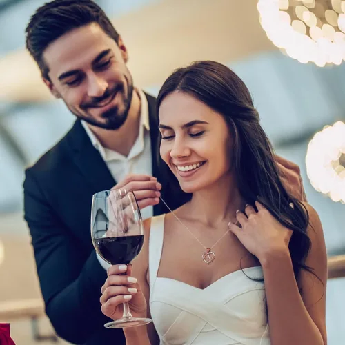 Vista 3 de Iefil Regalos para el día de la madre para esposa, collar de plata de ley 925 con inicial de corazón, regalo de aniversario de cumpleaños