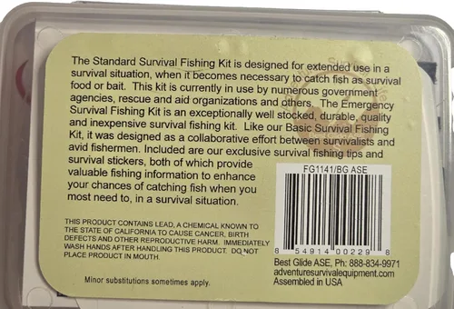 Vista 2 de Best Glide ASE Kit de pesca de supervivencia - Versión estándar (soporte PSK no incluido)