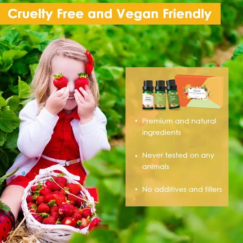 Vista 6 de ESSLUX - Juego de aceites aromáticos frutales de 14 x 0.3 fl oz, aceites perfumados de frutas prémium para difusor, aromas para hacer velas