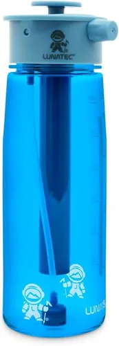 Lunatec® Botella de agua con atomizador de 25.4 fl oz de niebla, ducha e hidratación. 3 en 1 enfriamiento, limpieza y bebida con patrones de niebla,