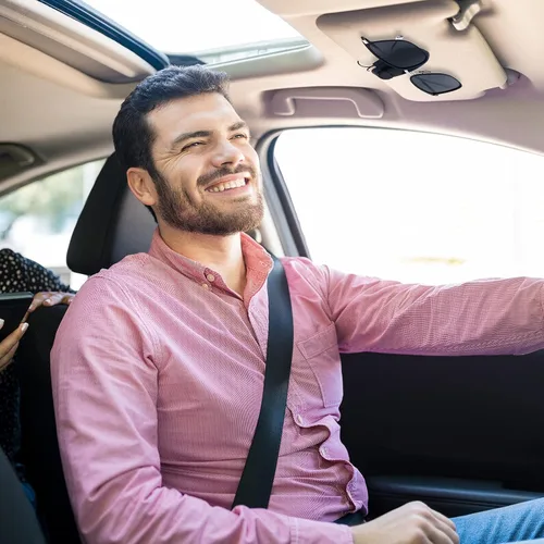 Vista 5 de Frienda Clip para lentes de sol de automóvil, 2 piezas, clips para visera de sol, accesorios de montaje para anteojos (negro)