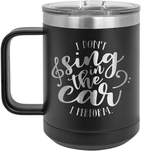 Taza de café de 15 oz con tapa superior deslizante. Taza de café con aislamiento de viaje, ideal como regalo de cumpleaños o Navidad de mujeres o