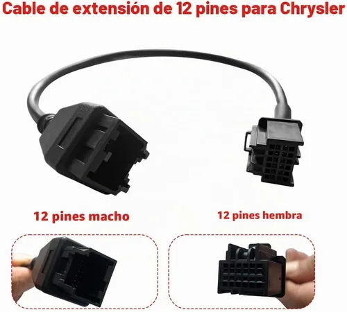 Vista 3 de Obd2 Cable 12 8 Cable adaptador de extensión para DS808 Maxisys MS905 MS906 MS908 Pro Maxisys Elite Scanner Tool, cable de derivación de seguridad