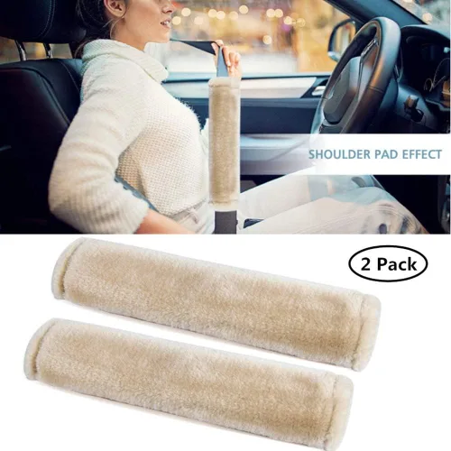 Vista 4 de MOONET Paquete de 2 fundas para cinturón de seguridad de automóvil para una conducción más cómoda, funda universal para cinturón de seguridad