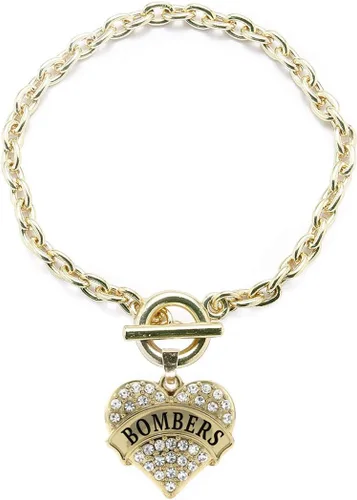 Vista 104 de Inspired Silver - Pulsera de oro con dije de corazón pavé con joyas de circonita cúbica