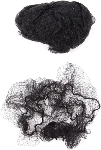 Vista 9 de Redes invisibles para cabello largo, 100 piezas de malla elástica negra de 18 a 46 pulgadas para mujeres, para pelucas, moño, servicio de alimentos