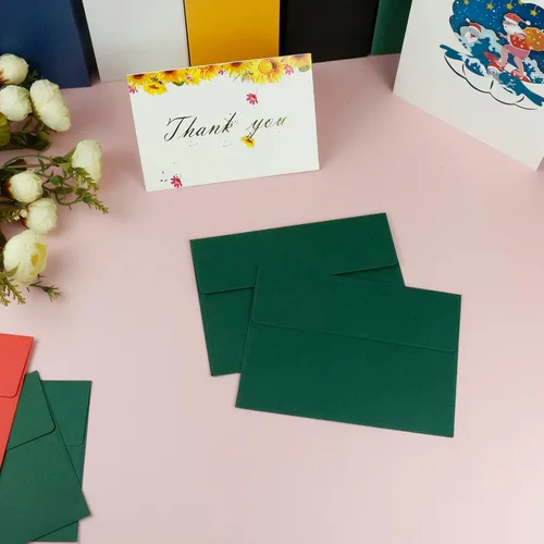 Vista 4 de YINUOYOUJIA 50 paquetes de sobres A7 para invitación, sobres 5x7 para tarjetas - autoadhesivos, solapa cuadrada, ideales para boda, baby shower