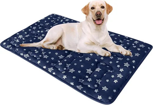 Vista 24 de Tapete para jaula de perro (21 x 14 pulgadas), tapete suave para cama de perro con bonitos estampados, almohadilla personalizada, parte inferior