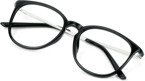 Vista 12 de VisionGlobal Lentes de bloqueo de luz azul para mujeres/hombres, elegante marco cuadrado, antifatiga ocular Concord_negro (c4)