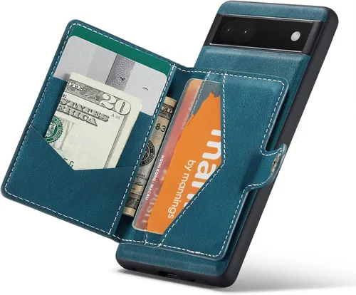 Vista 44 de Funda para Google Pixel 6 Pro, cartera magnética desmontable con ranura para efectivo, soporte de carga inalámbrica, función atril compatible
