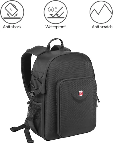 Vista 4 de Smatree Mochila profesional para DJI Drone y accesorios para drones, para cámara de acción G*pro y cámara de acción Osmo, Negro - Para DJI Air 3