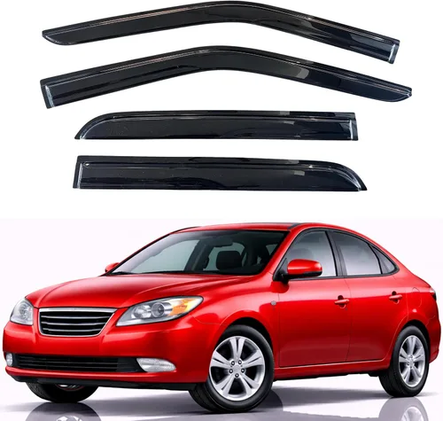 Vista 26 de KPY Protector de lluvia compatible con Toyota RAV4 1996-2000 (4 puertas), 4PC Visera de ventana Deflectores de ventilación de ventana lateral