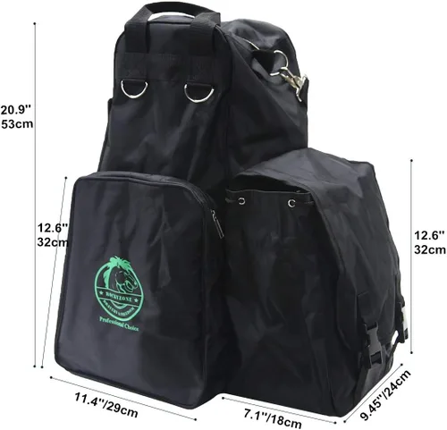 Vista 2 de UNISTRENGH Botas de equitación profesionales llevan bolsas ecuestres duraderas portátiles con compartimento para casco