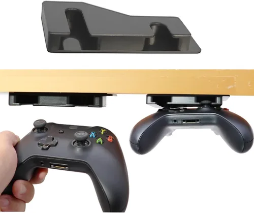 Vista 2 de Uberwith 2 Pack Controller Desk Mount holder for Xbox Series XS,Xbox Elite 12,Xbox One, Xbox 360,Switch Pro Controller with Strong Adhesive