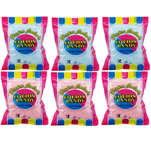 Vista 11 de Fruidles Suministros de sabores de fiesta de algodón de azúcar azul y rosa, golosinas de cumpleaños para niños, kosher, bolsa de 1 onza
