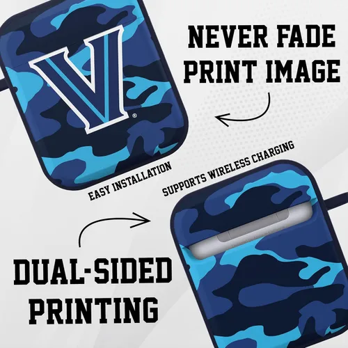 Vista 3 de AFFINITY BANDS Villanova Wildcats Camo HDX - Funda compatible con Apple AirPods Generaciones 1 y 2