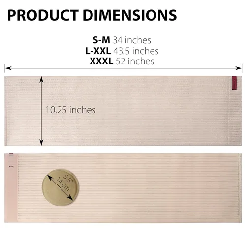 Vista 5 de ORTONYX Cinturón de hernia umbilical prémium para hombres y mujeres, carpeta abdominal de 10.25 pulgadas con almohadilla de soporte para hernia