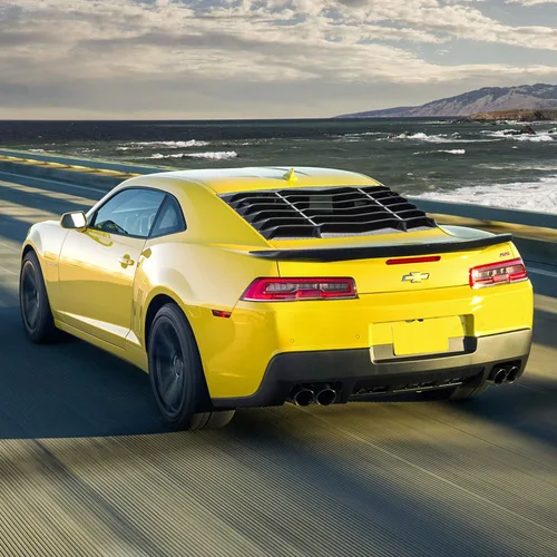 Vista 6 de Cubierta para luneta trasera para parabrisas Chevrolet Chevy Camaro 2010 2011 2012 2013 2014 2015, protector solar estilo GT Lambo, ajuste