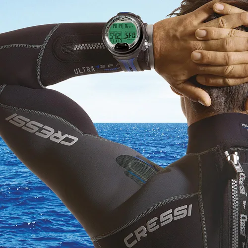 Vista 2 de CRESSI Leonardo 2.0 Ordenador de buceo subacuático de un solo botón, 3 modos: aire, nitrox, calibre, menú fácil de usar - Diseñado y fabricado