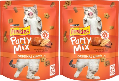Vista 16 de Purina Friskies - Golosinas para gatos, Party Mix Original Crunch – (paquete de 6) bolsas de 6 onzas