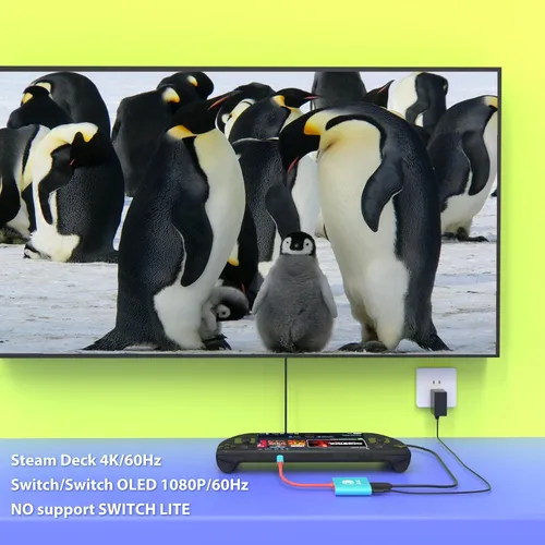 Vista 4 de Switch TV Docking Station for Nintendo Switch 2 and Steam Deck,TV Dock Adapter Compatible with Nintendo Switch 12 HDMI Adapter Max Output